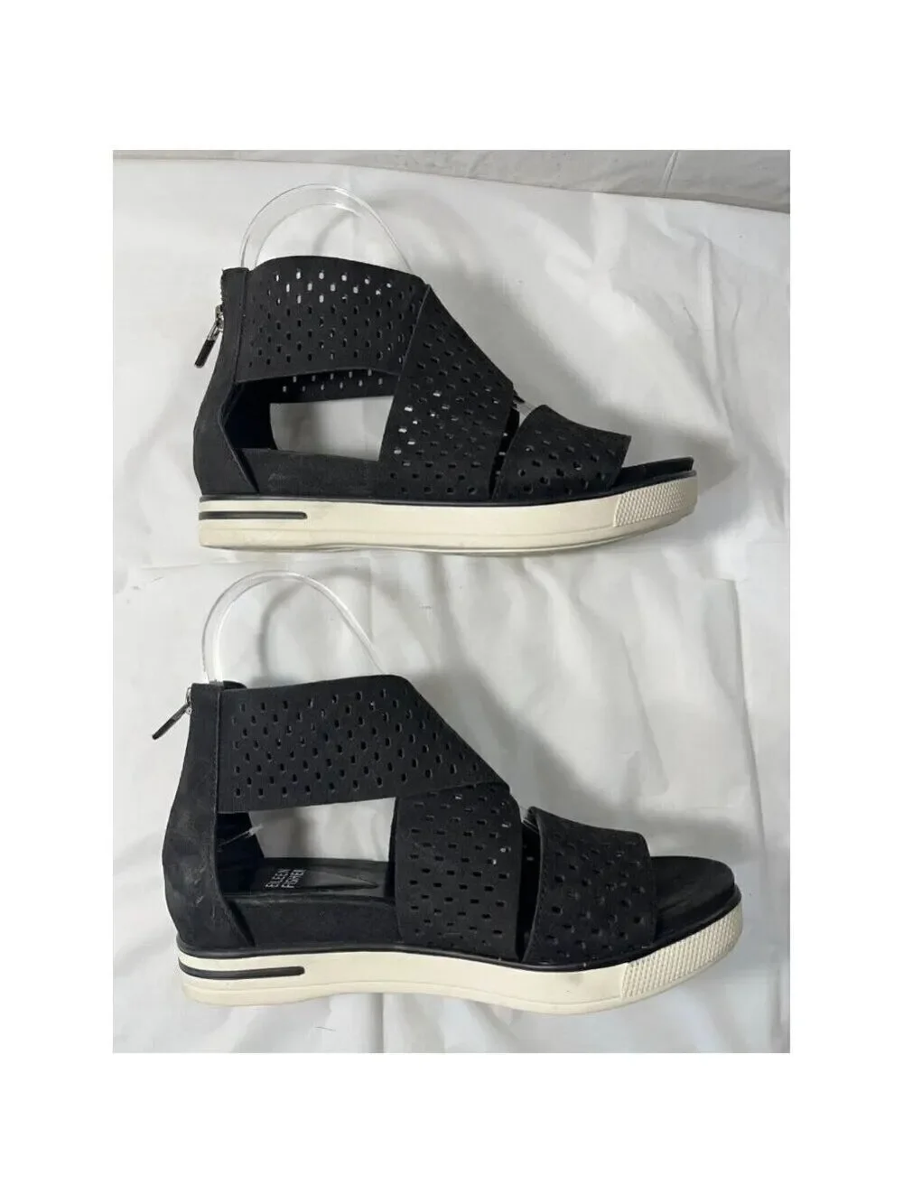 Eileen Fisher Sport Perforated Leather Comfort Sandals size 6.5